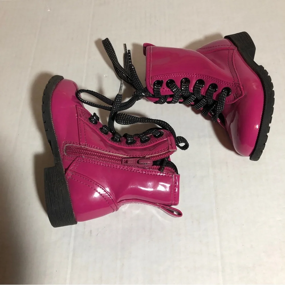 Circo Pink Moto Combat Boots Size 6